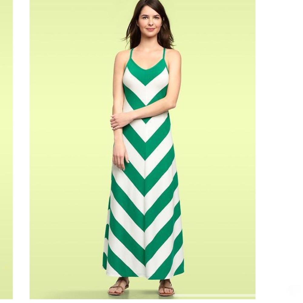 Gap Chevron Stripe Maxi Dress